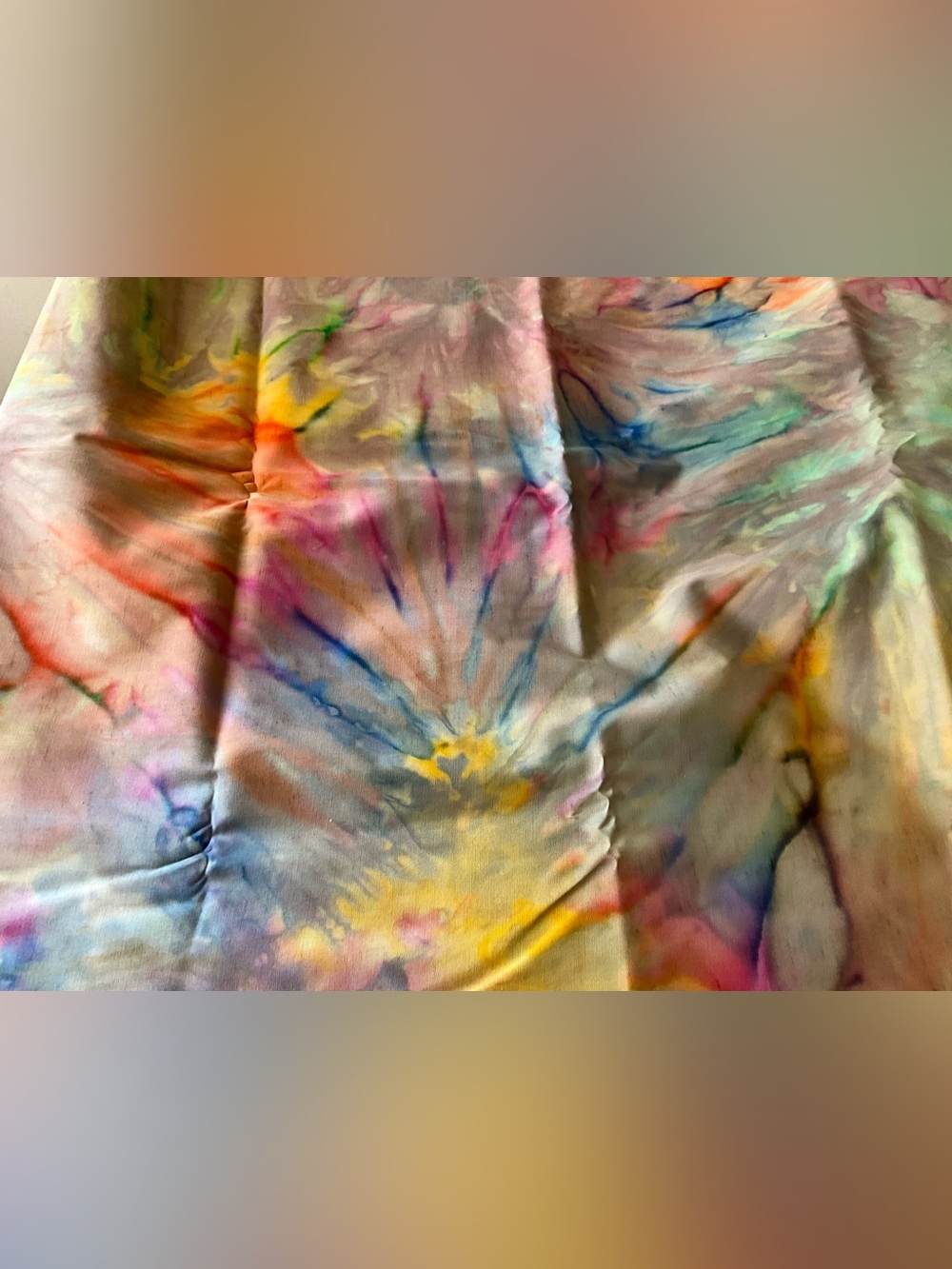 Quilting Sewing Crafts Fabric Tie Dye Multicolor Cotton 3 Yards